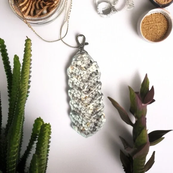 Tan crochet Keychain Accessory - Picture 3 of 4